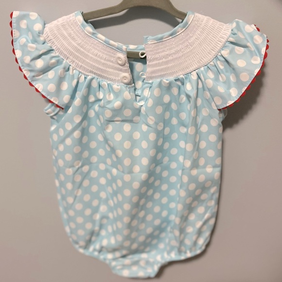 Little Mermaid Smocked Bubble Romper - Picture 3 of 3